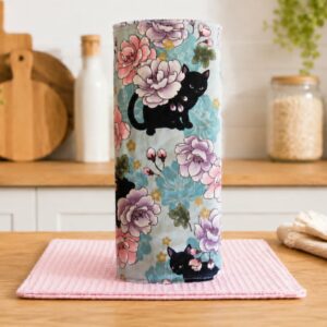 lot 6 feuilles essuie tout lavables japonnais Maneki-neko