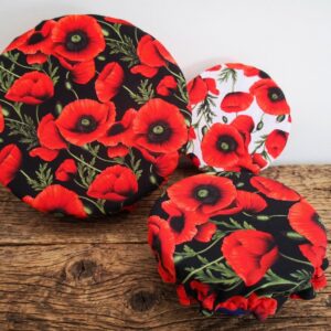 lot 3 charlottes alimentaires coquelicot