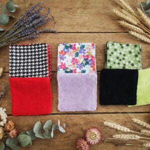 lot 8 lingettes lavables démaquillantes