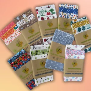 lot 3 petits mouchoirs lavables de poche motif adulte