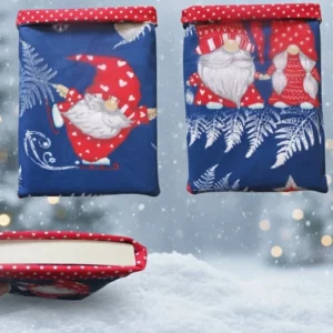 pochette à livre de poche motif lutin de Noel