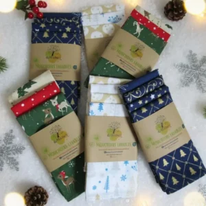 lot grands mouchoirs lavables motif de noël